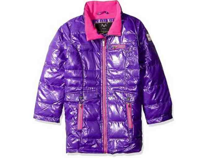 Versace Italia 1969 Sportivo SRL Purple Shiny Warm Puffer Coat Girls Size 10/12 - Photo 1