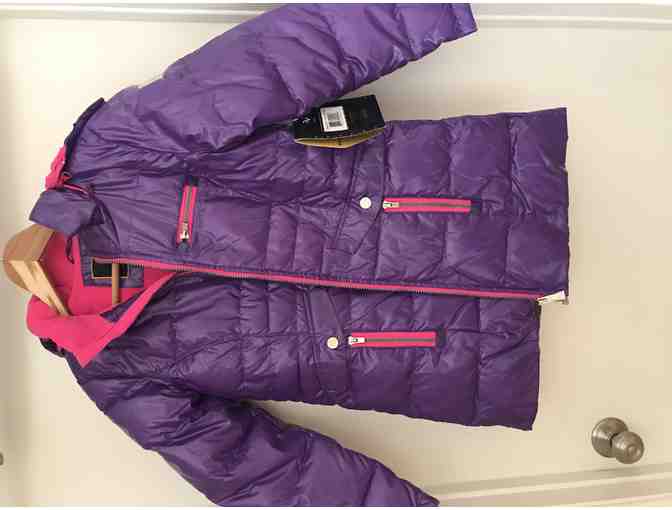 Versace Italia 1969 Sportivo SRL Purple Shiny Warm Puffer Coat Girls Size 10/12 - Photo 2