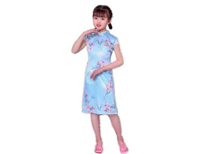 Girls Chinese Cheongsam Dress- Child- pink blossom - Photo 1