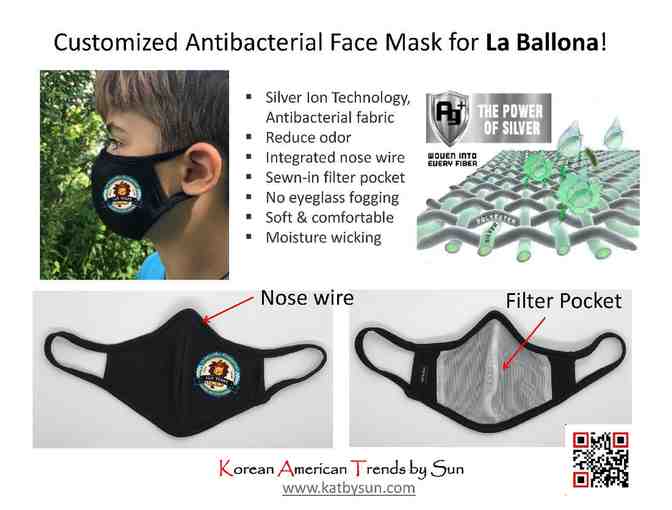 Custom La Ballona Face Masks -- 6 pack - Photo 1