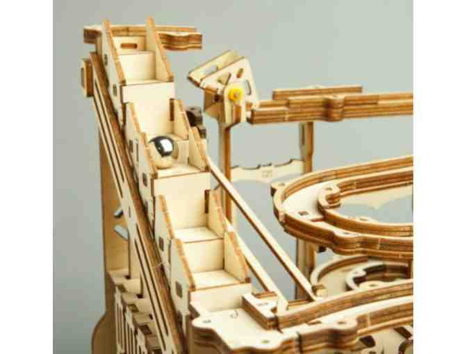 'Marble Parkour' Waterwheel Coaster Mechanical Wooden Marble Run Kit | Rokr