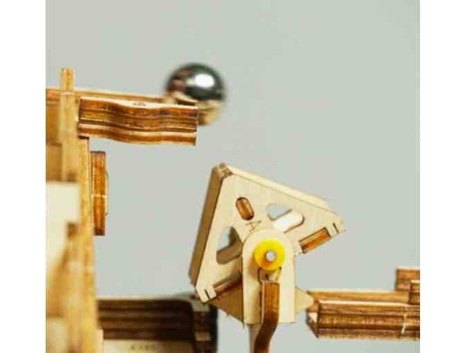 'Marble Parkour' Waterwheel Coaster Mechanical Wooden Marble Run Kit | Rokr