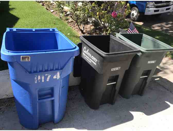 3 of your bins (trash/recycle/lawn) cleaned and sanitized!