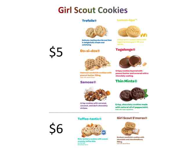 EIGHT different packages of Girl Scout Cookies