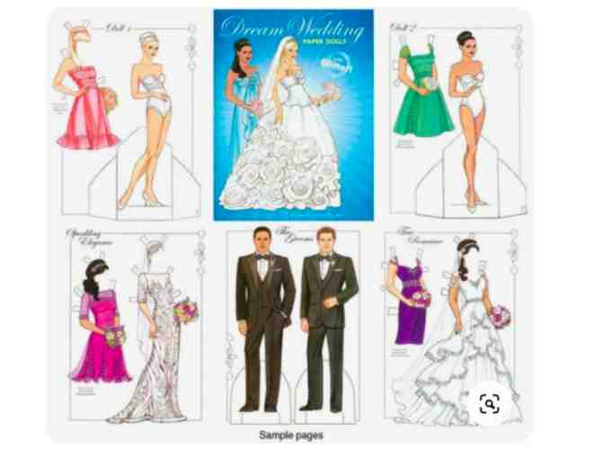 Dream Wedding Paper Dolls with Glitter