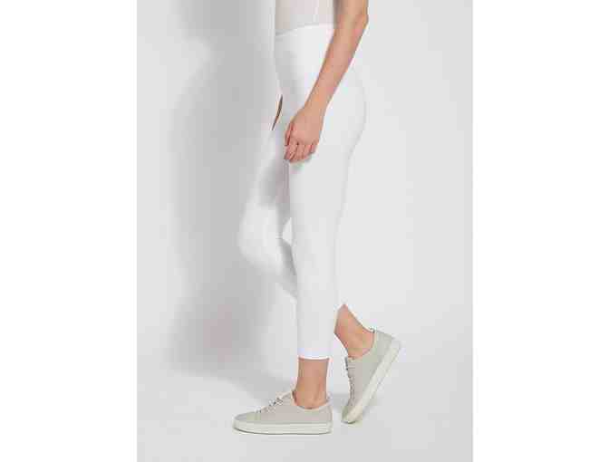Lysse Flattering Cotton Leggings, white, capri length, size L