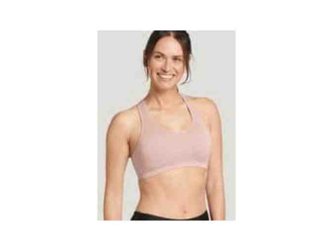 Jockey Mid Impact Removable Cup Seamless Sports Bra, Nude, Size XL