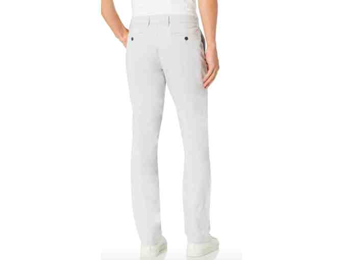 Men's Slim-Fit Washed Stretch Chino Pant- White - Photo 2