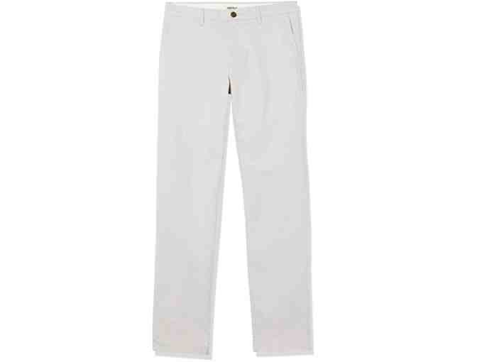 Men's Slim-Fit Washed Stretch Chino Pant- White - Photo 4