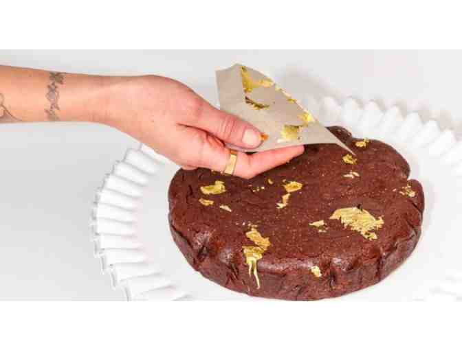 FLOURLESS DARK CHOCOLATE GOLD LEAF CAKE KIT from The Caker