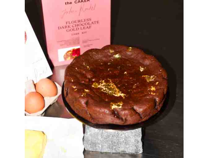 FLOURLESS DARK CHOCOLATE GOLD LEAF CAKE KIT from The Caker