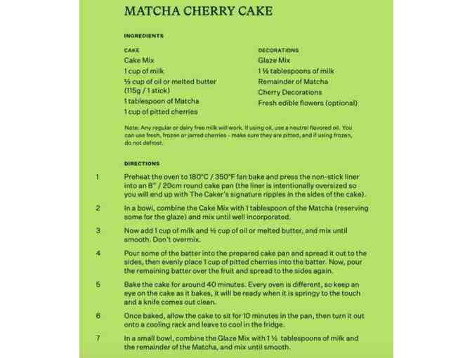 MATCHA CHERRY CAKE KIT by The Caker