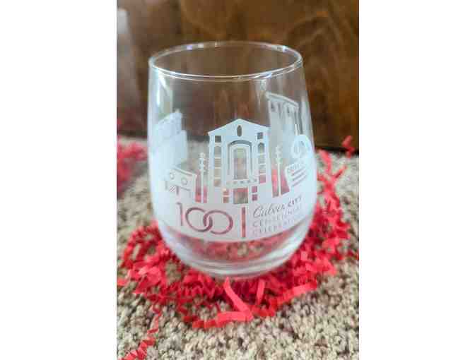 Commemorative wineglasses (2 stemless) - 100 year celebration for Culver City!!!
