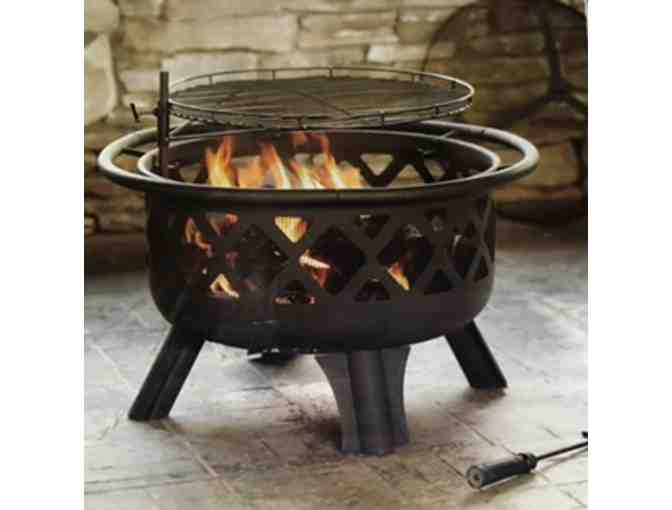 Hampton Bay 'Crossfire' 29.50 in. Steel Fire Pit with Cooking Grate