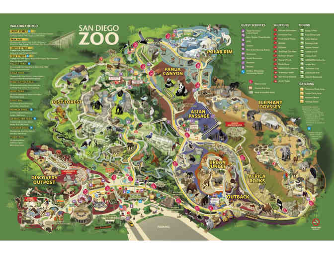 2 One-Day Passes for either the San Diego Zoo or the San Diego Zoo Safari Park