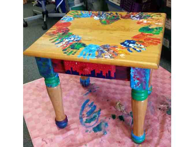 Class Art by Ms. Whealdon and her first graders: Painted Furniture