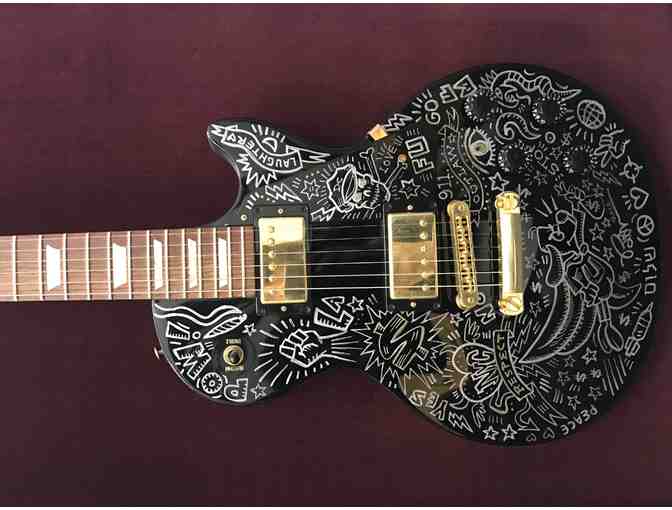 BURTON MORRIS Creates Your Very Own Personalized Biography on a Les Paul Guitar