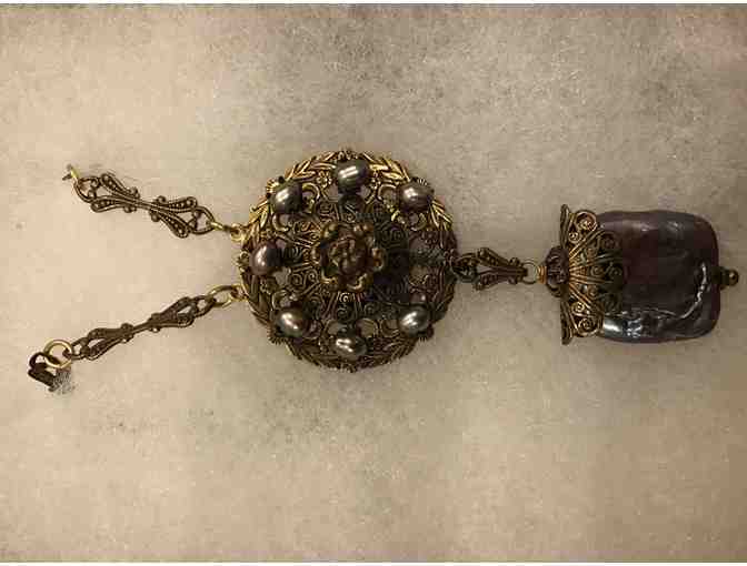 Beautiful Hand Crafted Antique Brass Necklace