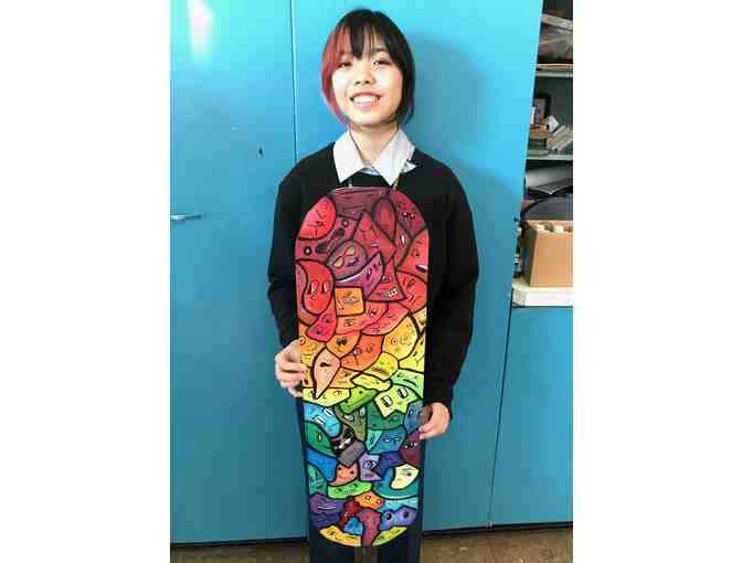 Original Skateboard Artwork by Lane Student, Angela Achanzar