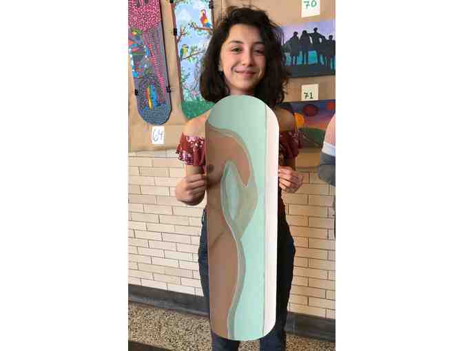 Original Skateboard Artwork by Lane Student, Giselle Arista-Velazquez