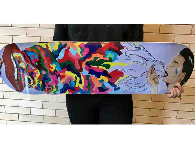 Original Skateboard Artwork by Lane Student, Fhatiha Fazilatun