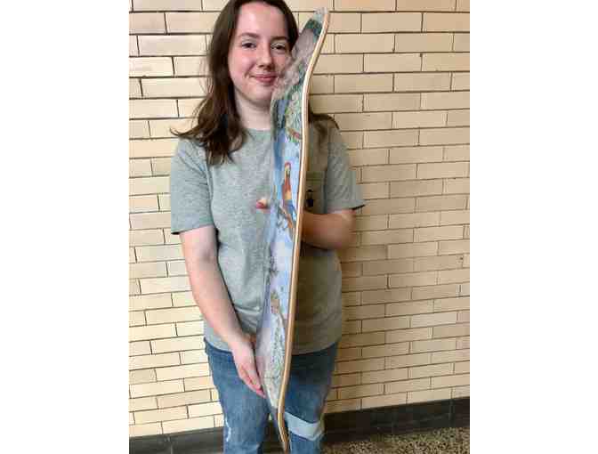 Original Skateboard Artwork by Lane Student, Megan Gallian