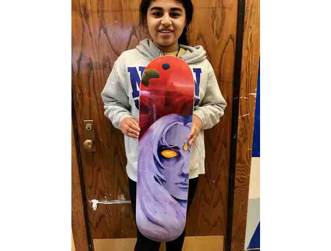 Original Skateboard Artwork by Lane Student, ZOE Gordon