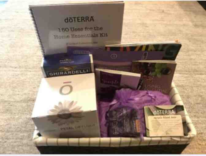 doTERRA Essential Oil Basket with Essential Oils 101 Class Certificate