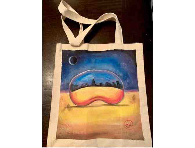 Hand Painted Canvas Tote Bag