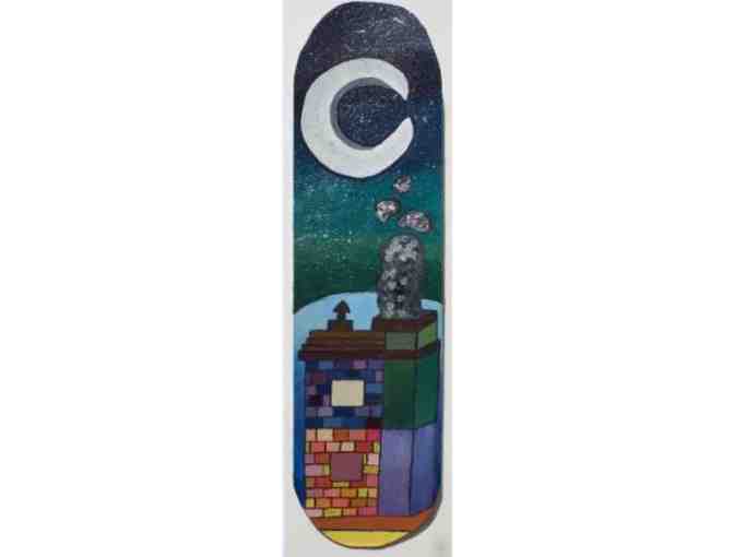 Maple Wood Skateboard with Original Design by Lane Student, Jenny Thai