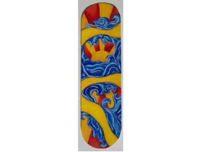 Maple Wood Skateboard with Original Design by Lane Student, Tara Kennedy