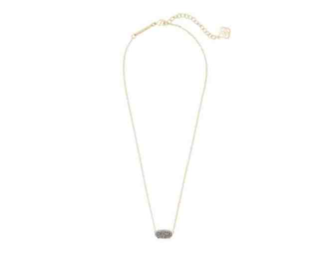 Kendra Scott Ever Gold Pendant Necklace In Platinum Drusy