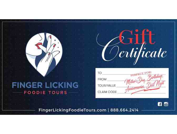 Finger Licking Foodie Tour Las Vegas Gift Certificate to Excellent Dining!