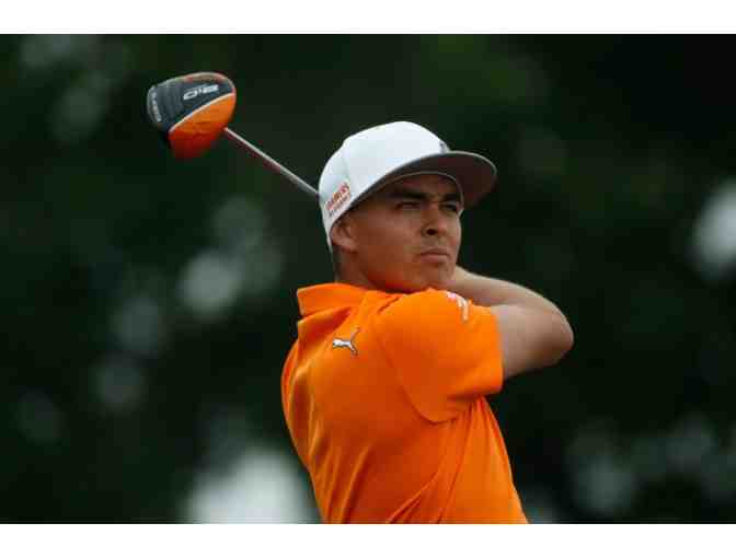 Rickie Fowler Autographed Pin Flag