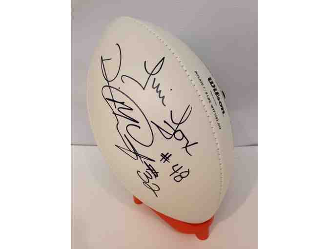 Devin McCourty and Tim Fox Autographed Football