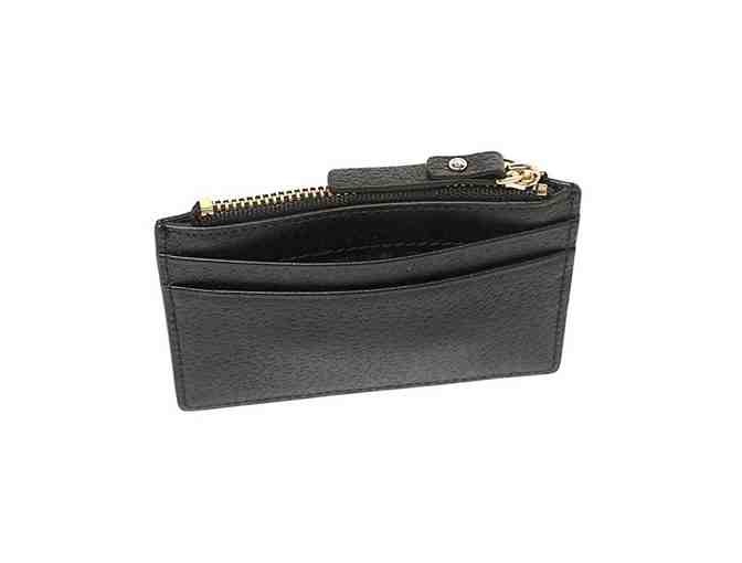 KATE SPADE NEW YORK PEBBLED BLACK LEATHER CARD WALLET / COIN PURSE - Photo 2