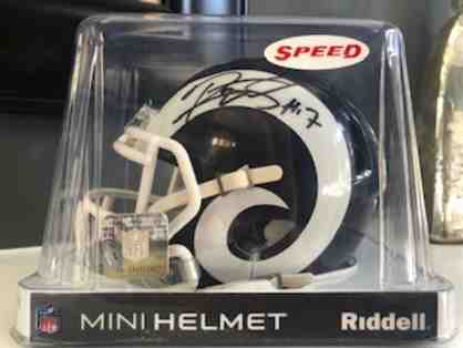 ROBERT WOODS LOS ANGELES RAMS WIDE RECEIVER AUTOGRAPHED NFL MINI RIDDELL HELMET