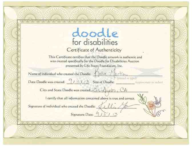 Doodle from Actress Kellie Martin