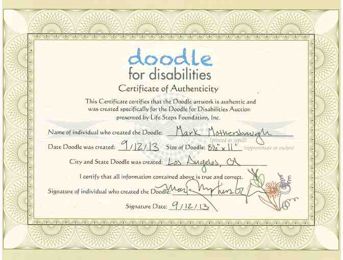 Doodle created by New Wave Rock Band Devo co-founder and lead singer, Mark Mothersbaugh