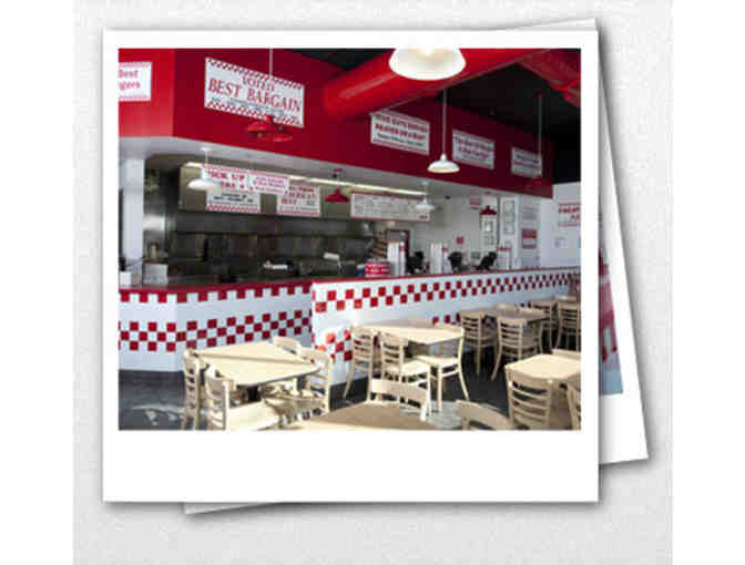 Five Guys Restaurant Gift Cards - Five (5) $5.00 Gift Cards