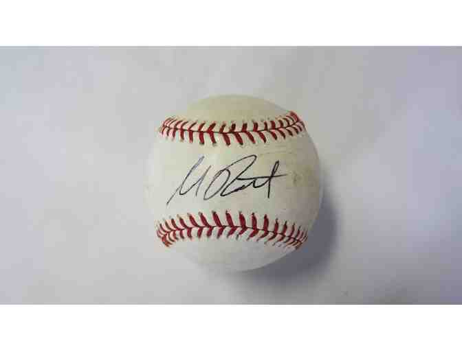 Game-used signed baseball by Michael Roth