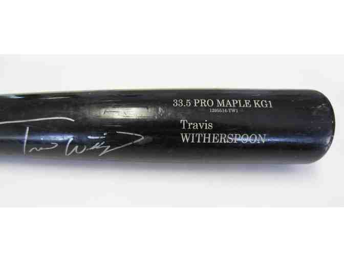 Black Baseball Bat, Game-used, Signed by Travis Witherspoon #1205514-TW1