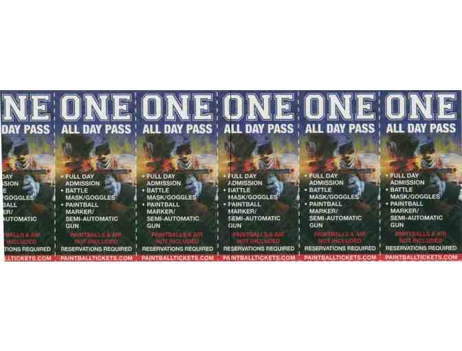 Paintball 'All Day Passes' Six (6)