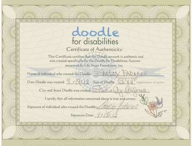 Doodle by Actress Shelley Fabares