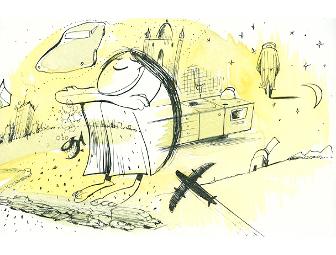 Andre Slob: Set of Five Original Drawings