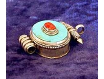 Himalayan Traders: Turquoise Oval Ghau Prayer Box