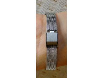 Blue Cliff Monastery: Silver mesh 'It's Now' Womens watch