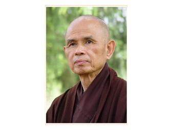 Thich Nhat Hanh: Original Calligraphy 'Present moment wonderful moment'