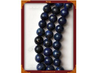 Pink Lotus Thangka and Dharma: Lapis Lazuli Prayer Mala