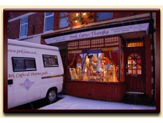 Pink Lotus Thangka and Dharma: Lapis Lazuli Prayer Mala